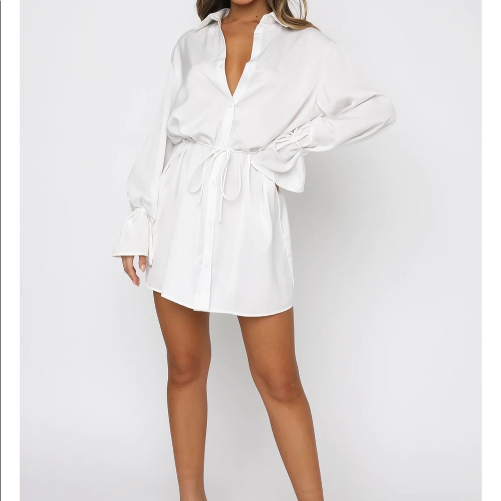 Whitefox White Satin Dress